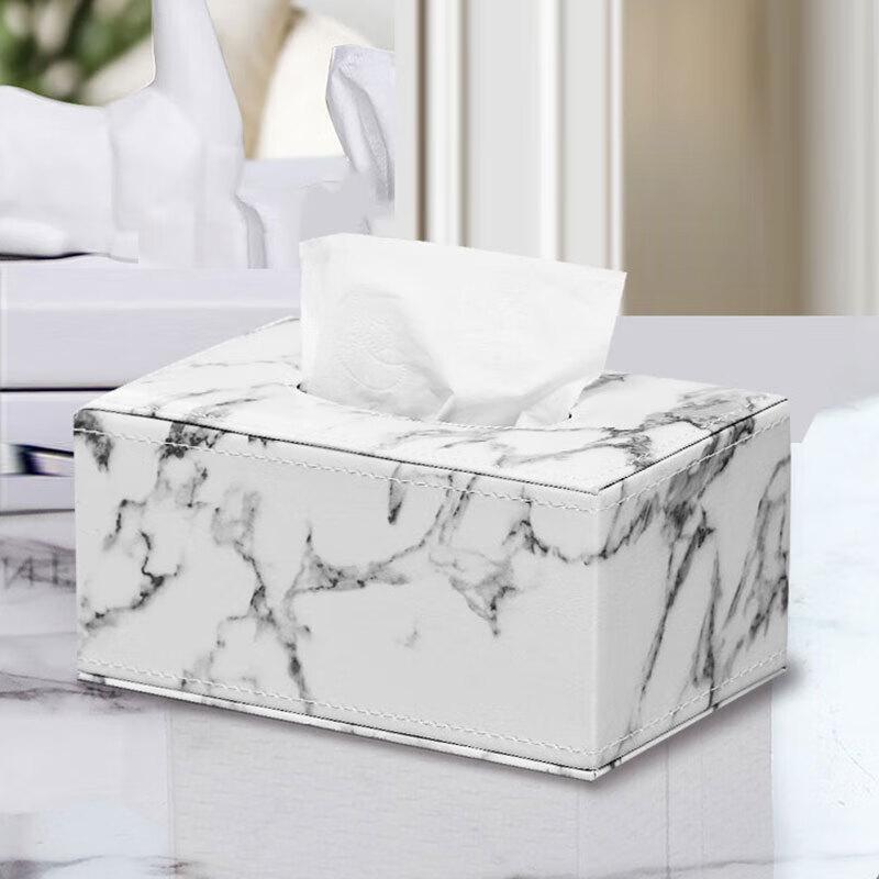 Nordic Marble Pattern Plastic Tissue Box
