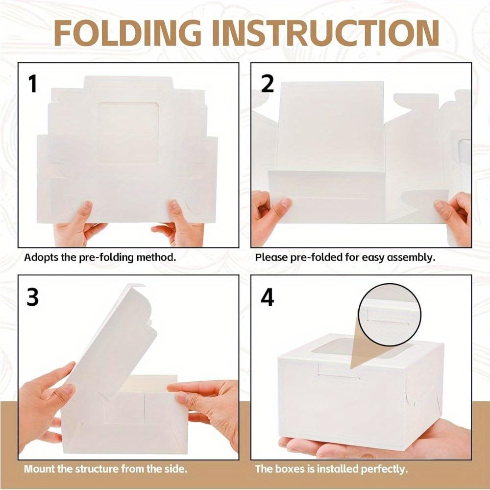 20 Stück Papier-Geschenkboxen mit Fenster Faltbare Quadratische Leckerli-Boxen Party-Gastgeschenkboxen Mittelgroße Geschenkverpackungsbox Geschenkverpackungsboxen Verpackungsbox