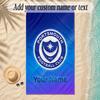 Beach TowelPortsmouth FC Custom Name Text Personalized Soft Towel for Beach Pool Indoor Home Decor Gift