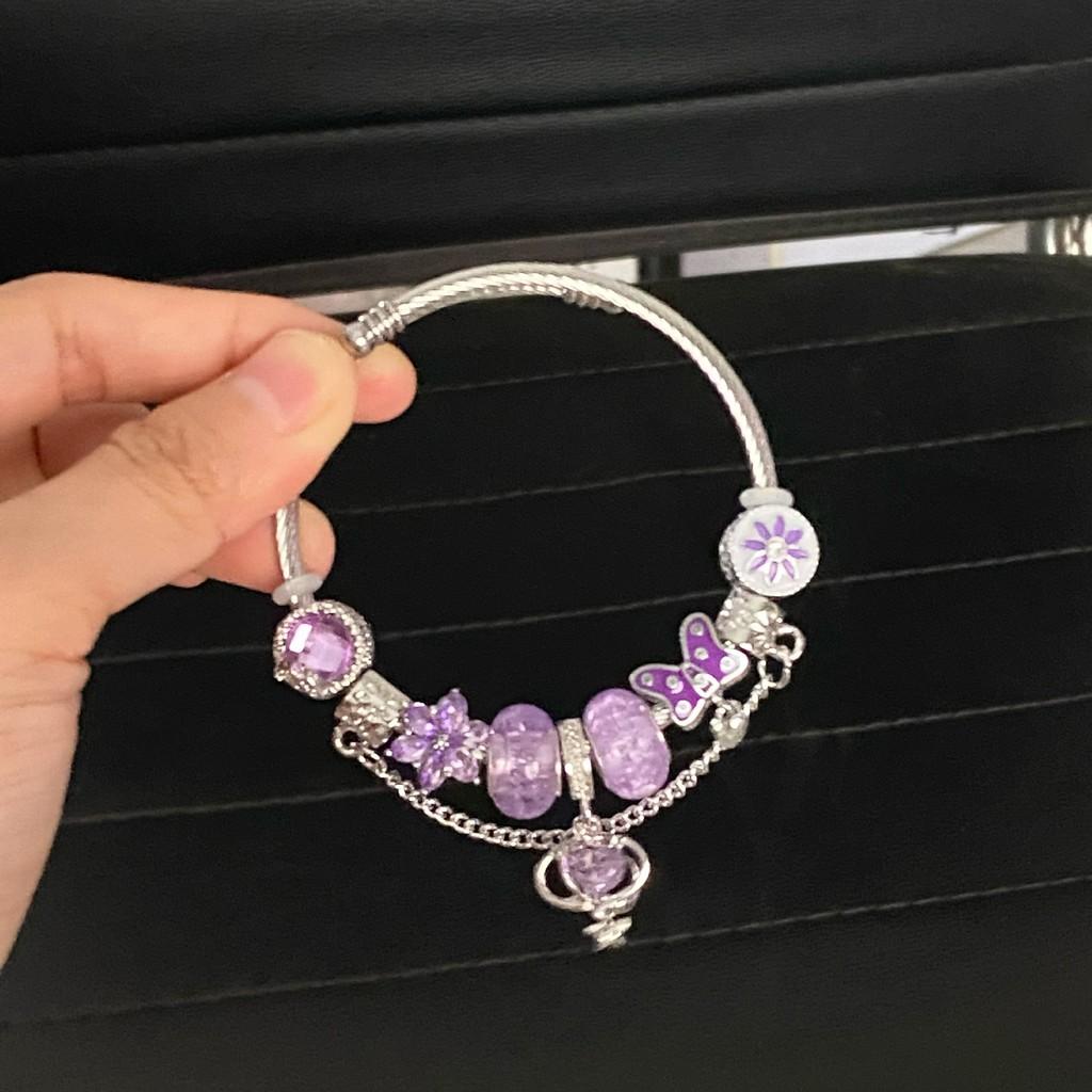 Vintagebeaded Bracelet For Women With Crown And Heart Designs