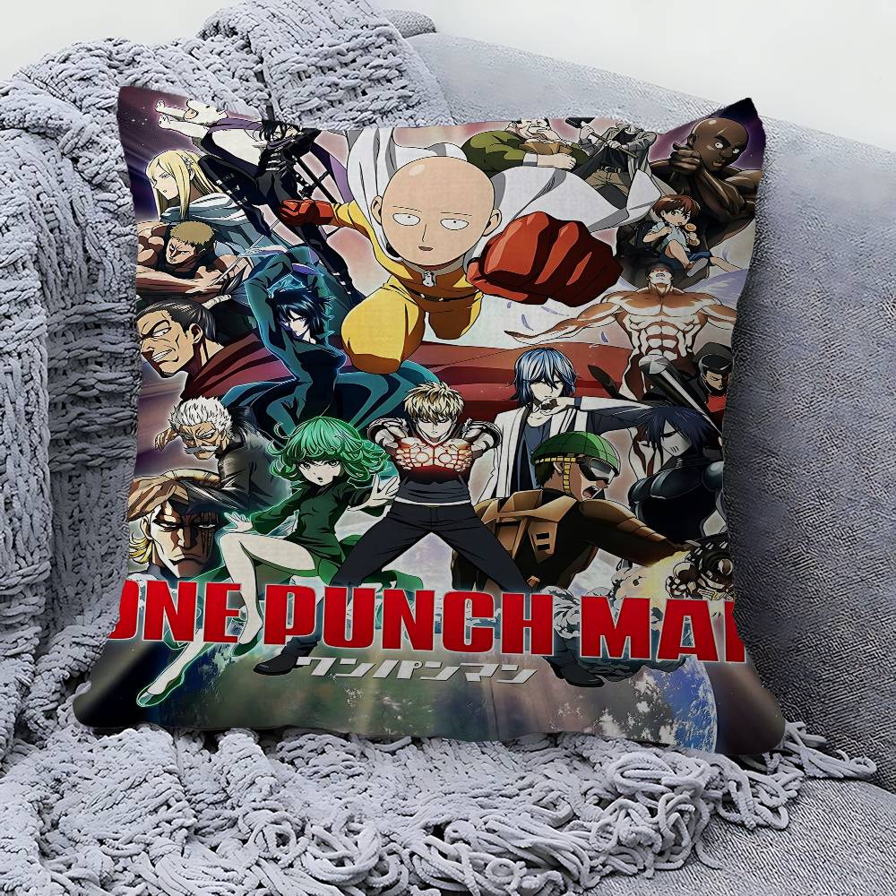 Чехол на подушку Аниме One Punch Man Полиэстер Подушки для дивана Декоративные подушки для бросания Украшение для дома Наволочка 40cmx40cm
