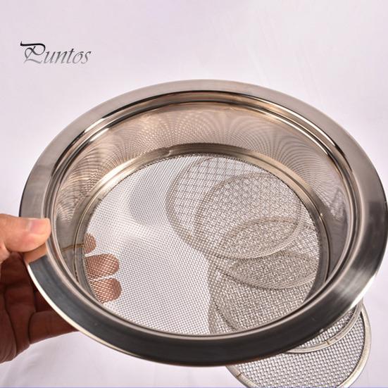 Soil Sifter Set Stainless Steel Sieve Frame with 5 Mesh Sieve Pans Rustproof Garden Sieve Kit for Stones Weeds Filtration