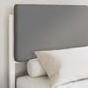 Bed Frame with Upholstered Headboard Light Grey 135 x 190 cm