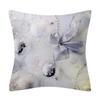Snow Christmas Pillowcase Blue and White Printed Cushion Cover Snowflake  Tree Throw