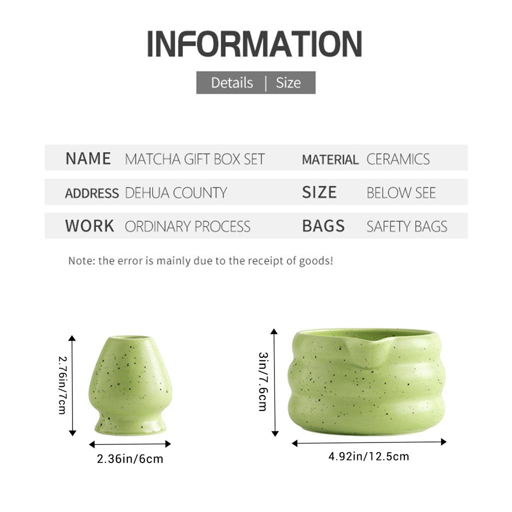 2pcs Japanese Matcha Tea Set Safe Ceramic Tea Bowl and Jar Sets Beverage Shop Tea-making Tools Accessories for Tea Lovers Gifts
