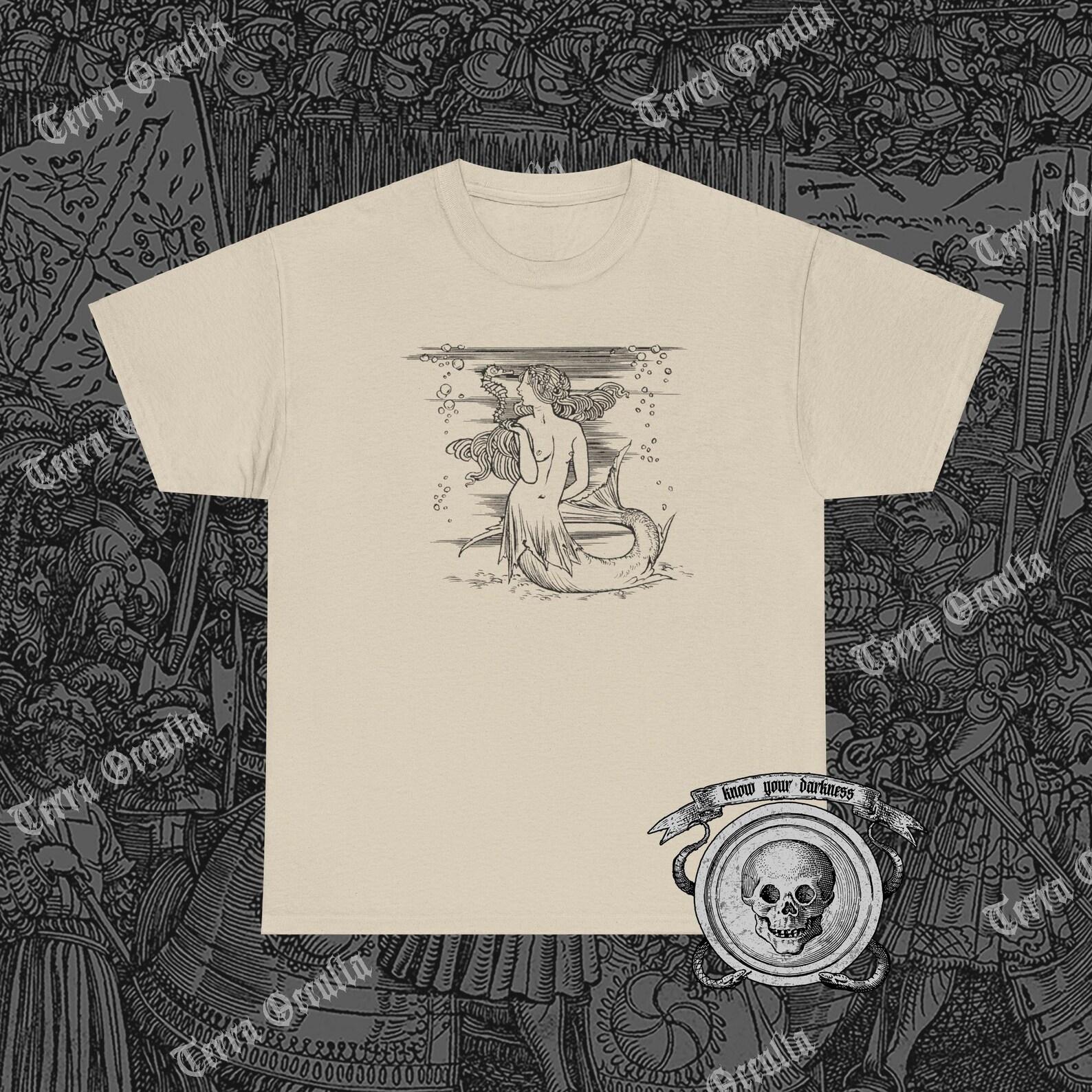 Mermaid Shirt, Siren, Dark Academia, Mythology, Fairytale L