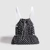 2025 New Large Capacity Solid Color Simple Versatile Design College Student Backpack for Class Fashionable Polka Dot Backpack