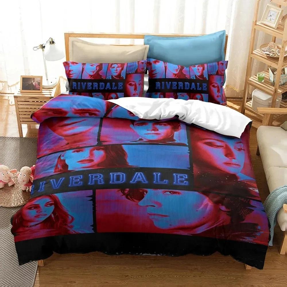 Lisabridal South Side Serpents Riverdale TV Bedding Set Boys Girls Twin Queen Size Duvet Cover Pillowcase Bed Kids Adult