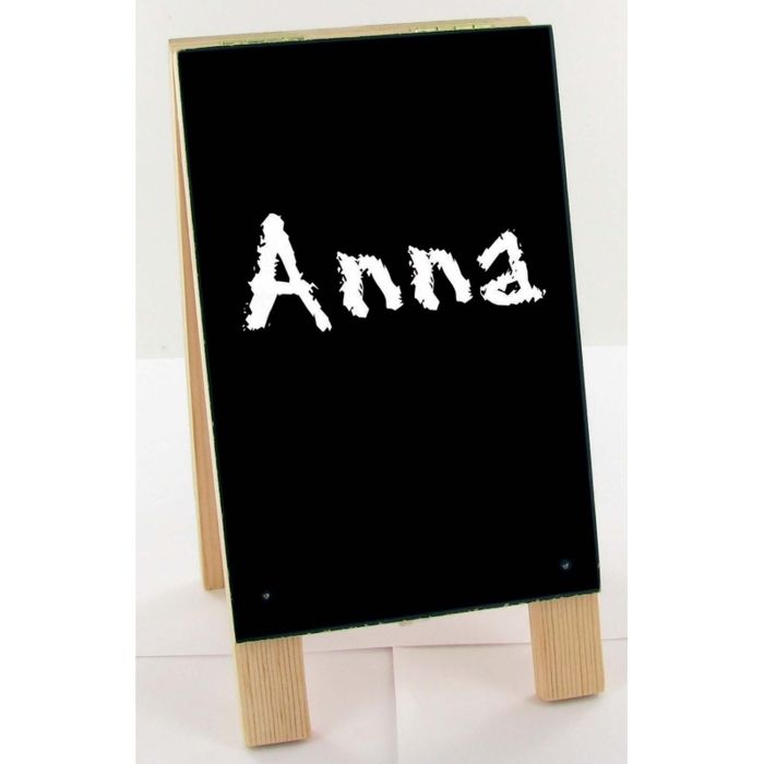 Double-sided Slate Easel - SURDISCOUNT - 8.5 X 15.5 Cm - Black - Unisex - Adult