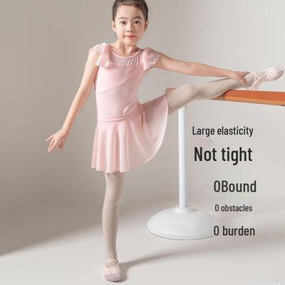 White Girls' Ballet Dance Cotton Tights - Spring/Autumn Solid Color Practice Leggings