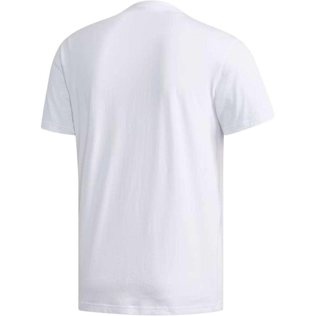 Adidas Sports Lifestyle Series Breathable Straight-Cut Casual Printed Short Sleeve T-Shirt Men Tops White FK4410