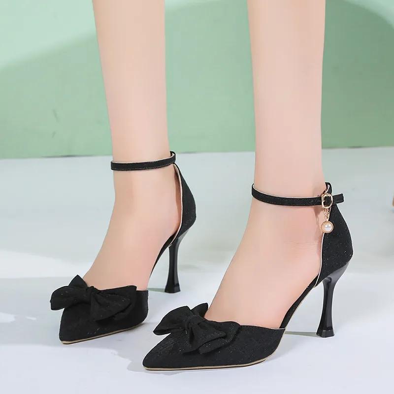 Fashion sapatos femininas women classic green light weight buckle strap stiletto heel shoes for sexy party clue office elegant pump ea90