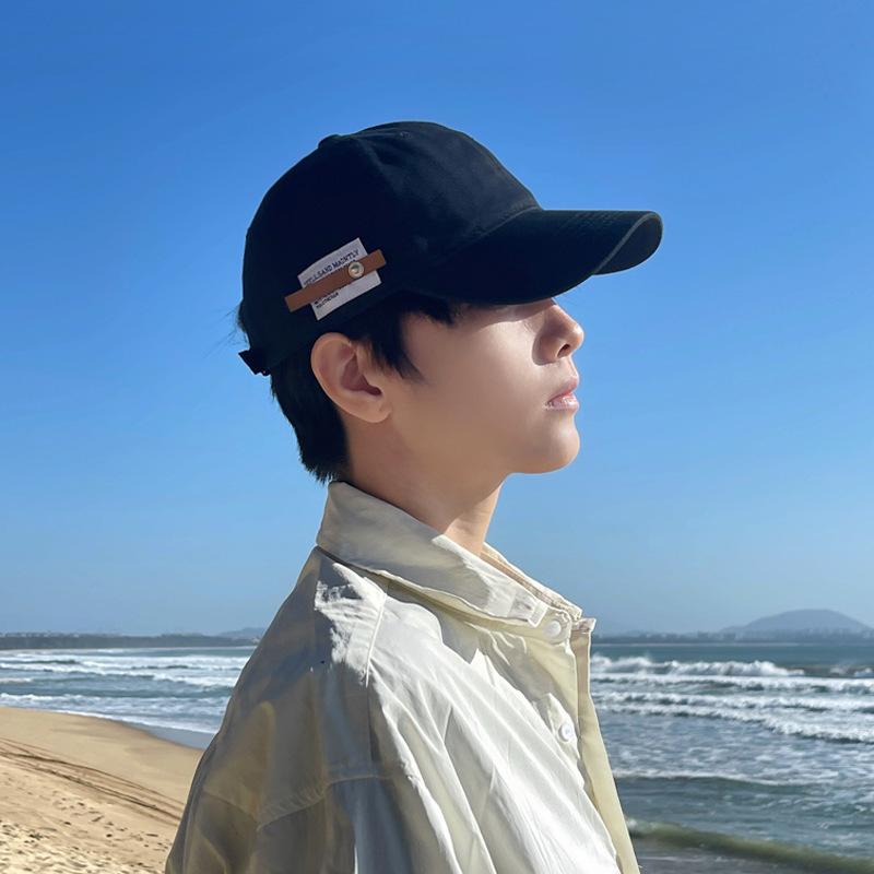 Popular Baseball Caps Hats Men S Trendy Black Baseball Caps Show Face Small Peaked Caps Men S And Women S Hats hard top 55-59cm