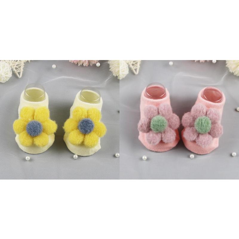 2Pair New Cute Flower Baby Socks