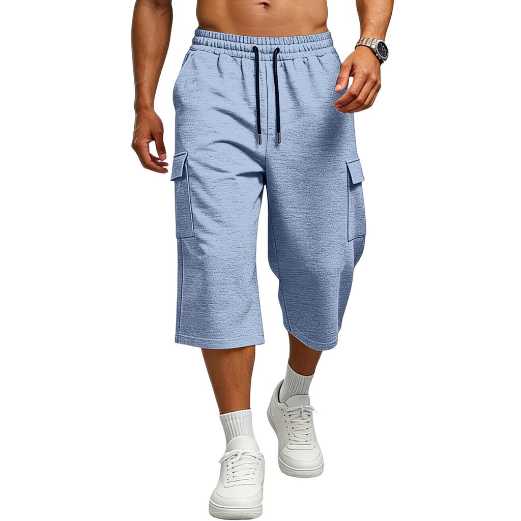 Lässige Herren-Shorts mit Kordelzug aus Webmaterial