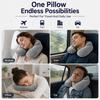 Inflatable Travel Neck Pillow Quick Inflation Portable Soft Velvet for Airplane Travel Commuting and Long-Haul Trips