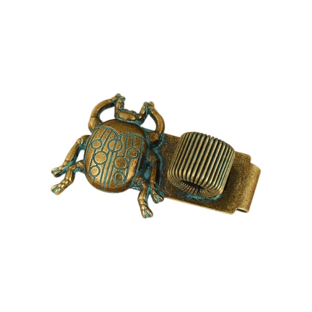 Creative Butterfly Rhinoceros Beetle Pen Clip Vintage Notebook Pen Holder Notebook Accessory