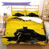 Super Bat Pattern Bedding Set Quilt Cover Pillowcase Home Decor Gift (1 * Duvet Cover + 2 * Pillowcase, Without Core)