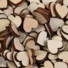 50/100/200Pcs Unfinished Wooden Hearts for Crafts 1-6cm Heart Blank Wood Ornaments Birthday Wedding Party Christmas Decor