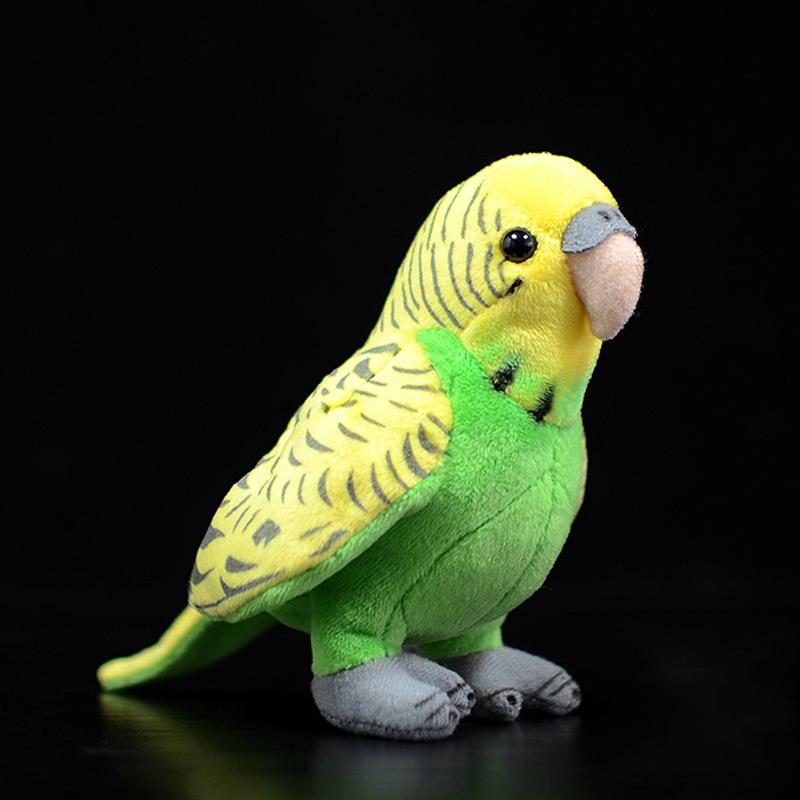 Creative Real Lifelike Parrot Cockatiel Miniature Cute Owl Soft Stuffed Doll Photo Props Home Garden Decor Ornament Fake Birds