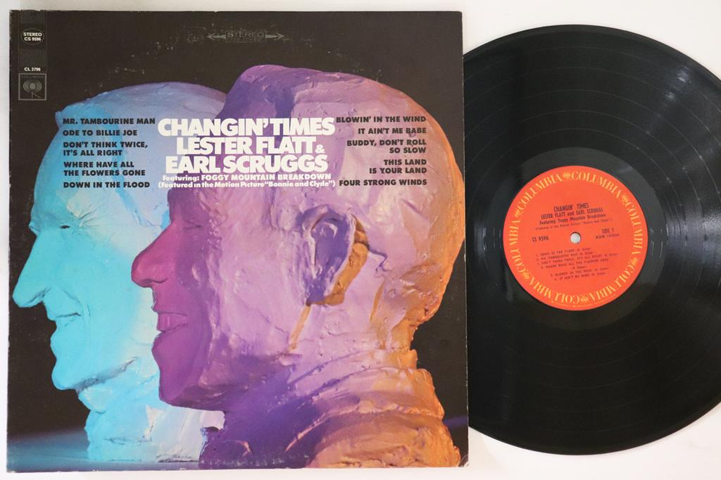 LP Record LESTER FLATT, EARL SCRUGGS - Changin' Times CS9596 COLUMBIA US Folk Used