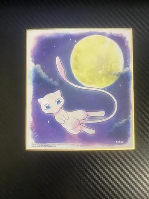 Mew Pokemon Shikishi Art Gold Foil Japanese No.10 Rare Bandai Collectible USED