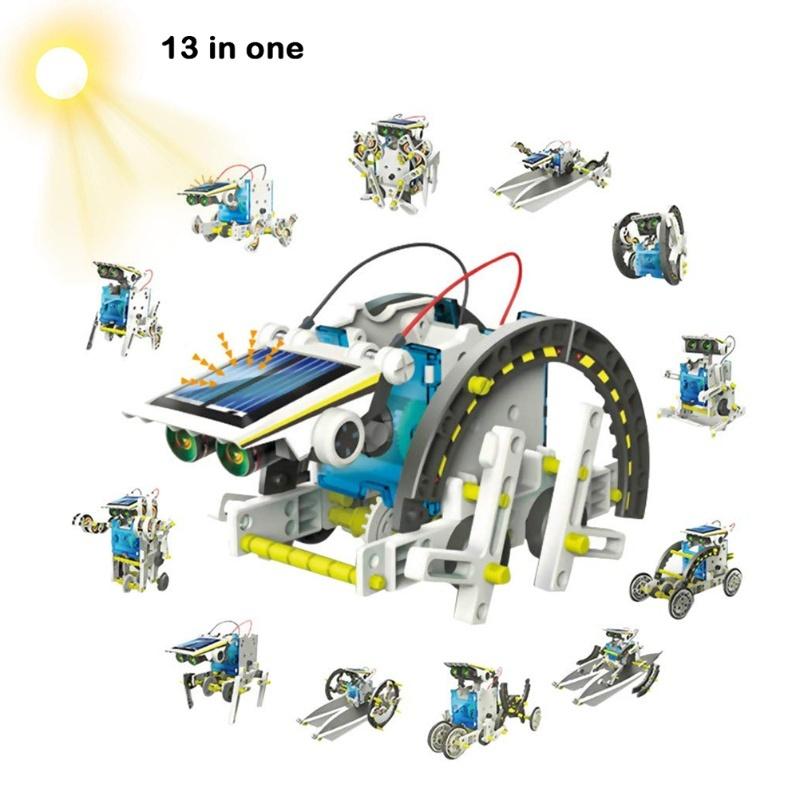 13 In 1 Educational Solar Robot Building Kit DIY Solar Powered Robot For Children Adults Educational Toys For Boys And Girls