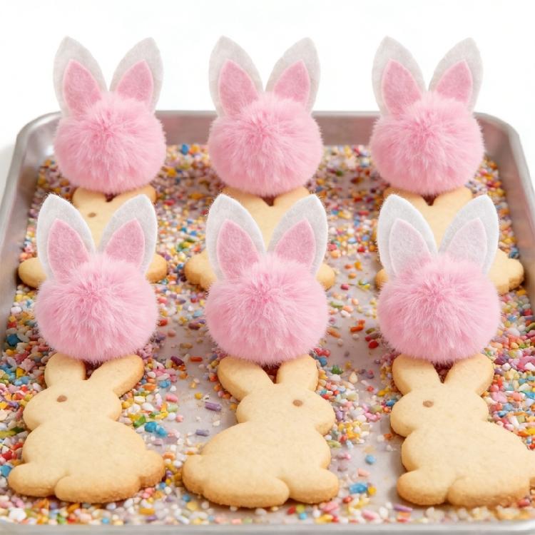Premium Nonwoven Fabric Easter Rabbits Ear Banners Spring Festival Hanging Flag For Indoor Outdoors Holiday Decorating