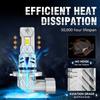 H11/H8/H9+ 9005/HB3 6500K White 50000LM Universal LED Headlight Bulbs CSP High Low Beam Car Light 12V