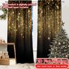 2D Flat Printing  2pcs Golden New Year Popular Creative Curtains Yarn Curtains Art Deco Festive Suitable for Bedroom