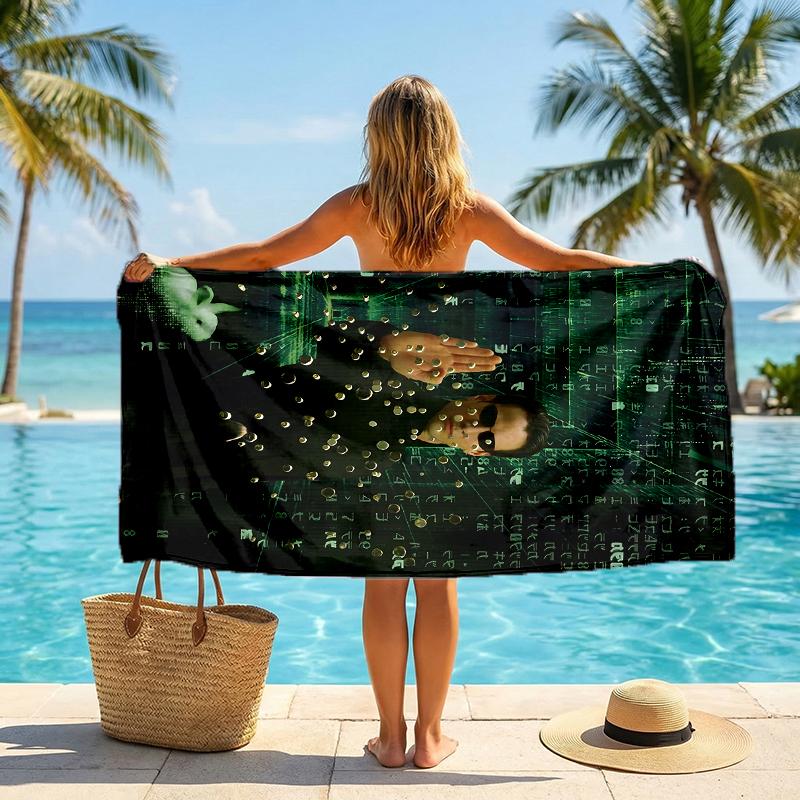 Matrix Fashion Beach Towel: Ideal for Summer Adventures Soft, absorbent and quick drying suitable for swimming and bathing