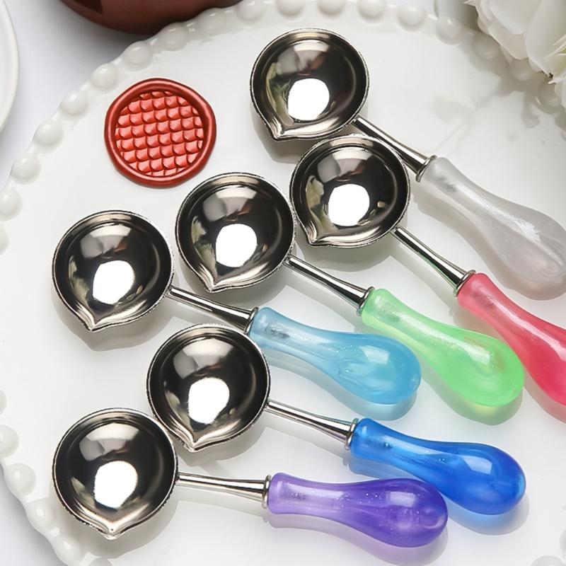 10 Pcs Wax Seal Spoon Wax Sealing Stamp Melting Spoon Craft Supplies for Sealing Wax Stamp Envelope Party Invitations