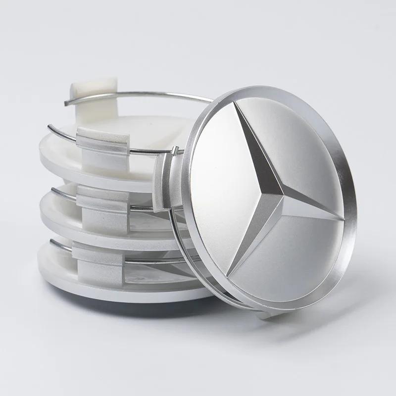 75MM Car Styling Wheel Center Covers Hub Caps Replacement Mercedes Benz W211 W203 W204 W210 W124 AMG W202 CLA W212 W220 W205