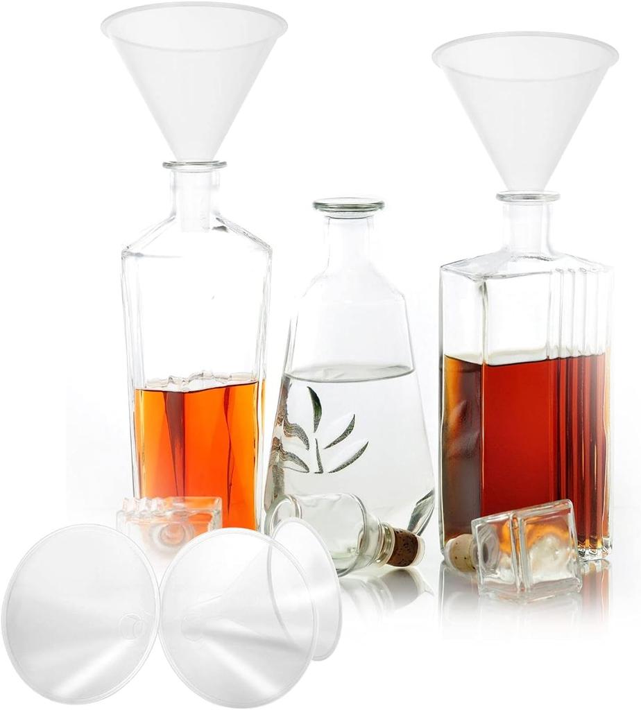 1/3Pcs Plastic Funnels Clear Plastic Filter Funnel Liquid Transfer Funnels for Filling Bottles Liquid Spices Powder Lotion Oils