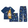Boys Cotton Short Sleeve 3-Piece Pajama Set Sleepwear Kids Teens Cartoon Print Lightweight Home Wear