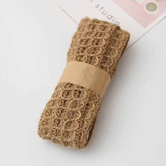 1 Rolle 2M Juteband Rustikales Hohldesign Langes Juteseil Spitze Juteband Hochzeitsdeko