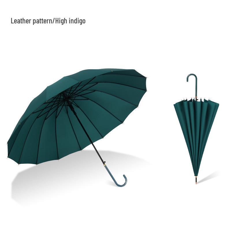 

16K Extra Large Solid Color Windproof Umbrella for Women - Thickened, Reinforced, and Long Handle Design for Sun and Rain 105 cm