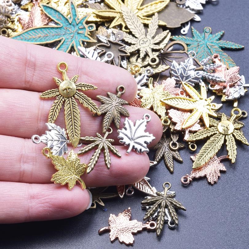 30pcs/Lot Random Mix Vintage Silver/Gold Color Bright/Matte Cute Metal Charms For Jewelry Making Supplies Butterfly Pendant Bulk