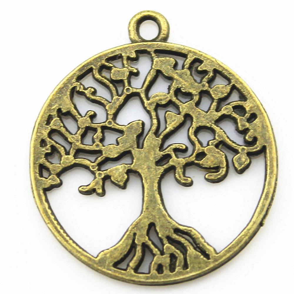 Tree Of Life Charms Antique Round Pendants For Spiritual DIY Jewelry