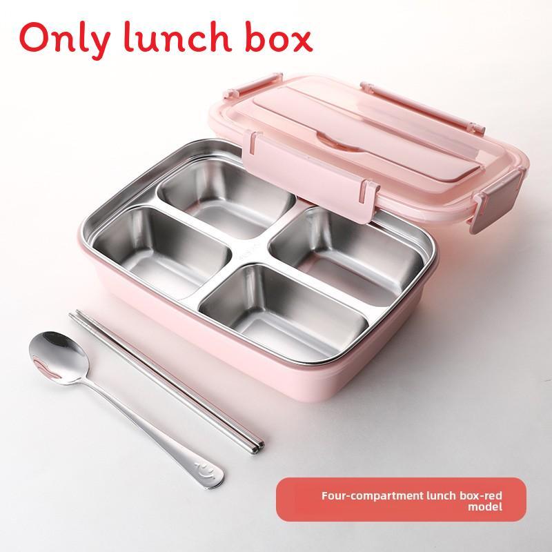 Stainless Steel Lunch Box For Students With Multiple Compartments And Antislip Design For School And Office Use