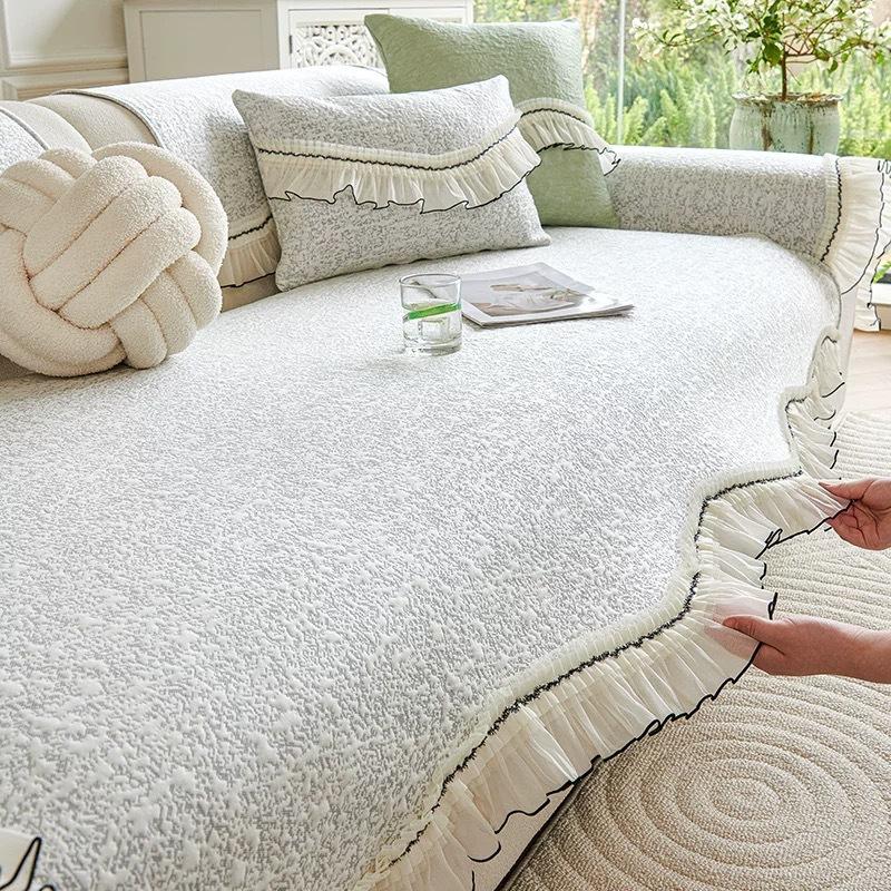 Ice Silk Sofa Cushion Summer European Simple Non-Slip Mat Cool Cushion Seat Cushion Cold Sofa Cover Cover