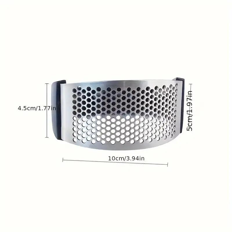 Stainless Steel Garlic Press Manual,No Charging Needed,Durable Metal Kitchen Gadget for Effortless Garlic Crushing,Essential for Home and Dorm Cooking