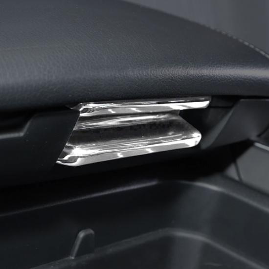 For Dodge Ram 1500 19-25 Chrome Interior Center Armrest Box Switch Cover Trim 2P