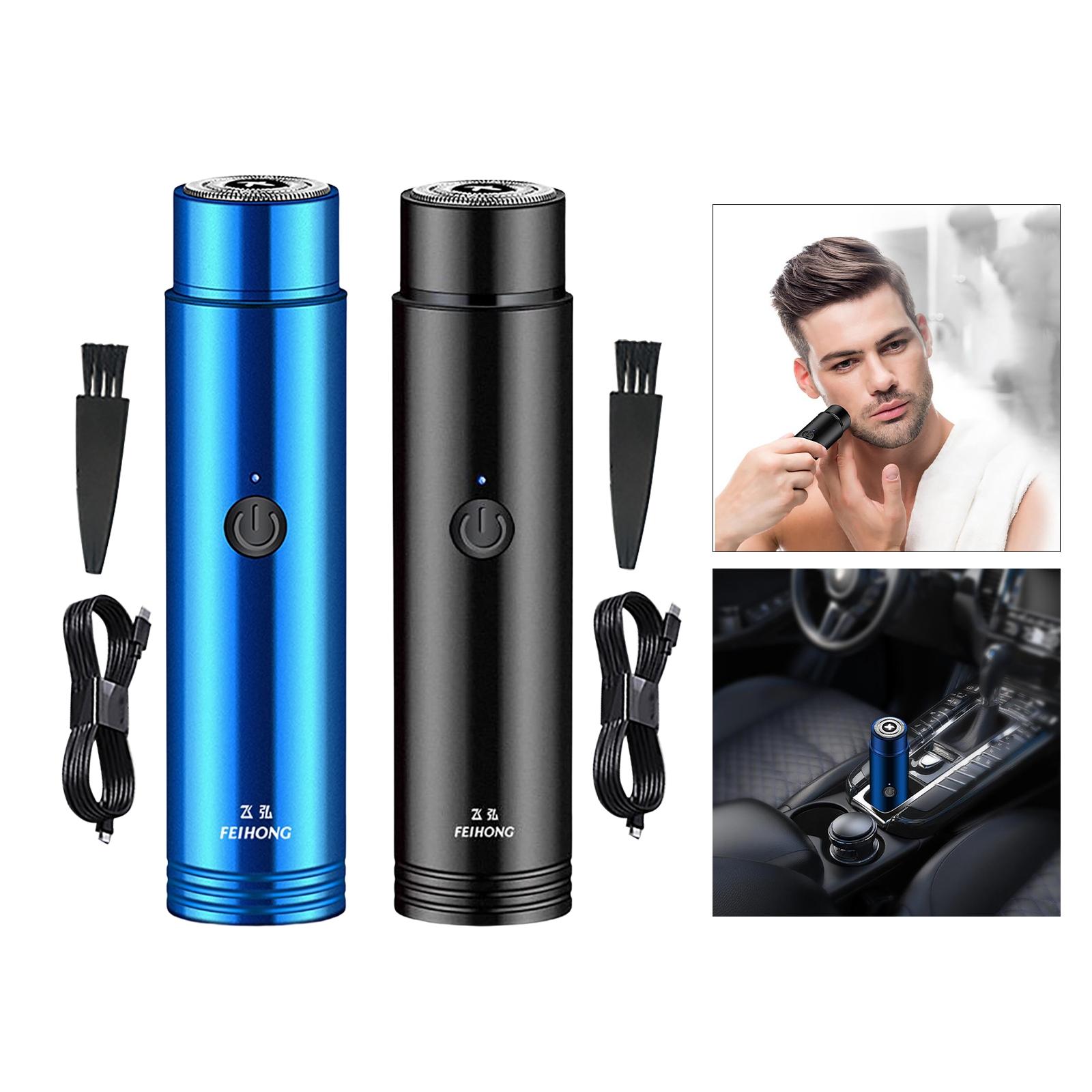 Мини-электробритва портативная беспроводная карманная легко чистится для мужчин чёрный — фото 3