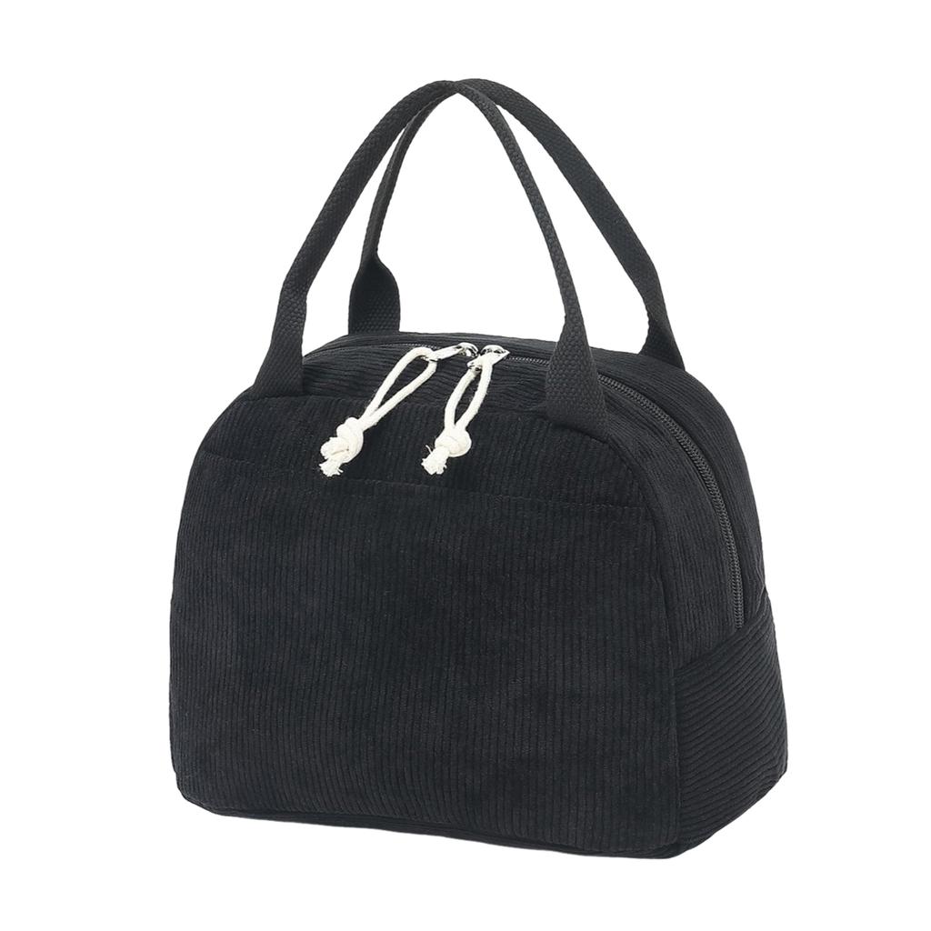 Lunchtasche für Damen und Herren: Hübsche Cord-Lunchtasche, wiederverwendbare, isolierte Lunchbox mit großem Fassungsvermögen, ideal für Arbeit, Picknick oder Reisen.