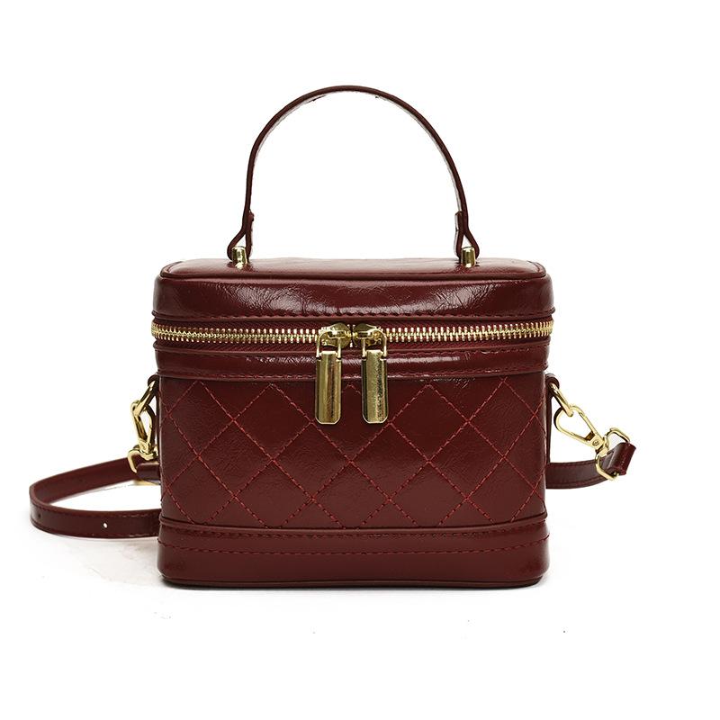 Premium Sense Box Bag Women's Versatile 2025 New Autumn and Winter Fashion Shoulder Messenger Bag Women's Portable Bucket Bag