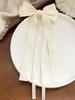 1Pcs White Hair Bows Hair Ribbon Clips Big Fall Alligator Clips Hair Accessories for Women Girls Toddlers Kids Baby