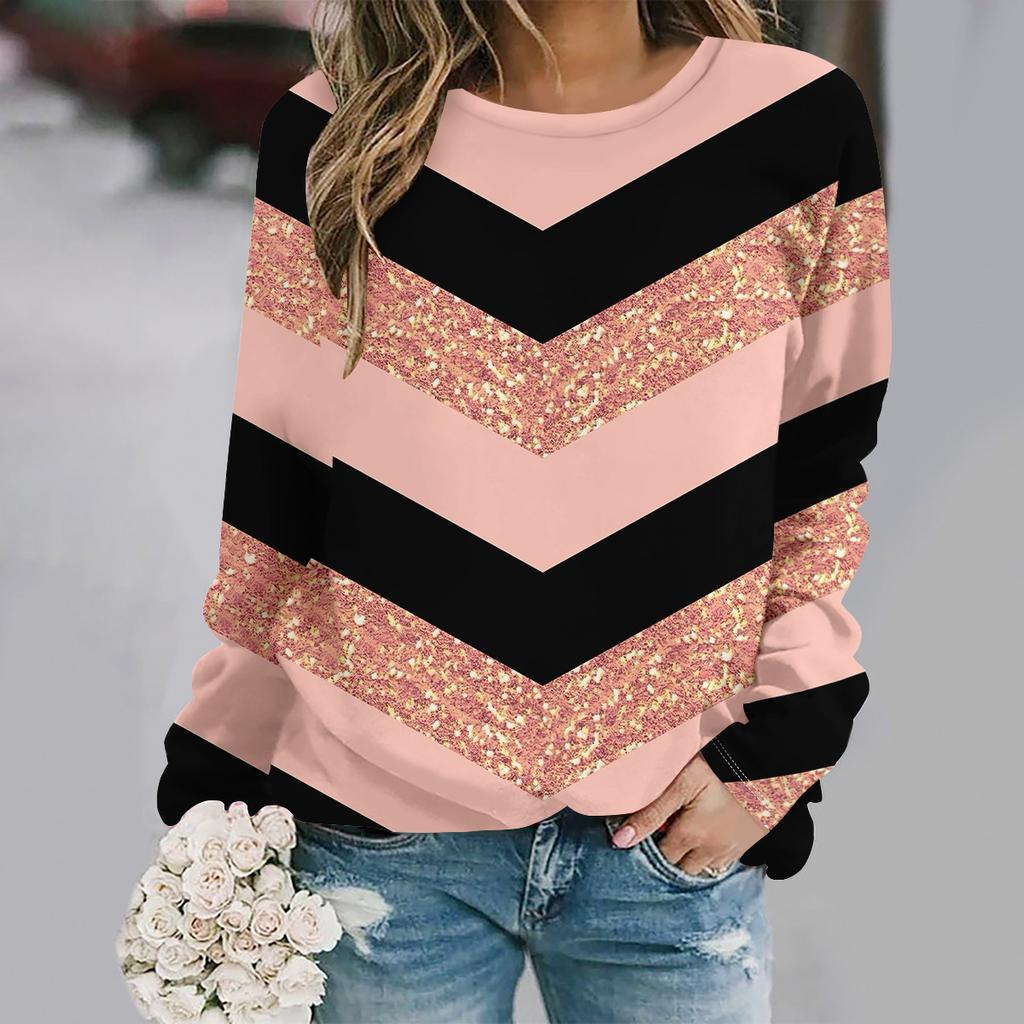 European and American Fashion  Women's Elegant V-neck Long Sleeve T-shirt
