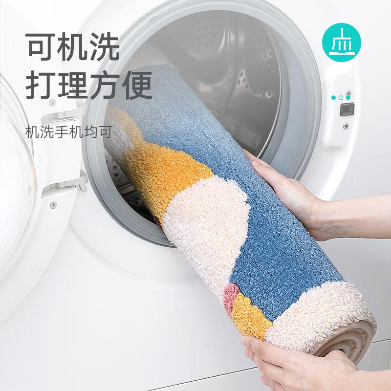 Dajiang Bathroom Mat, Toilet Foot Pad, Bathroom Entrance Absorbent Mat, Non-Slip Floor Mat for Restroom, 50x80cm