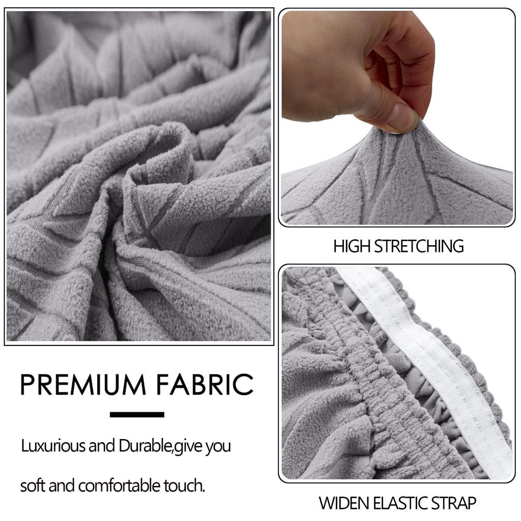 Solid Color Knitted Jacquard Chair Cover for Banquet and Home Decor, Fits Irregular Armchairs